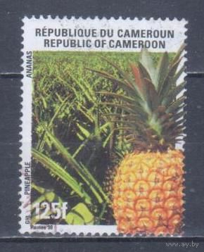 [1631] Камерун 1998. Флора.Фрукты.Плоды.Ананас. Гашеная марка.