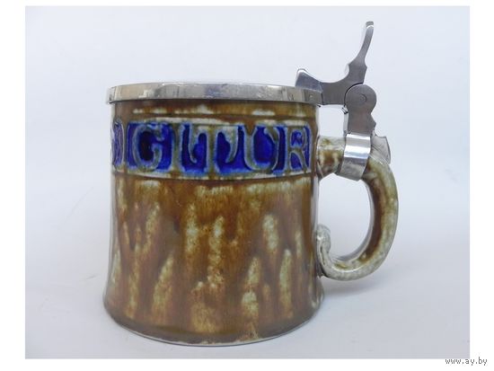 Пивная студенческая кружка старая Германия 0,75 L. Goebel Merkelbach Salzglasur