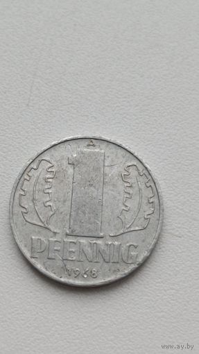 Германия. 1 пфенниг 1968 года.