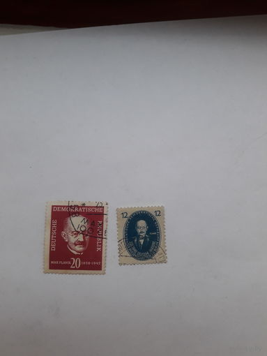 Марки ГДР Лауреат Нобелевской премии по физике1918 года Макс Планк