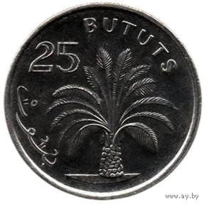 Республика Гамбия. 25 бутутов (бутут) 1998. Масличная пальма.