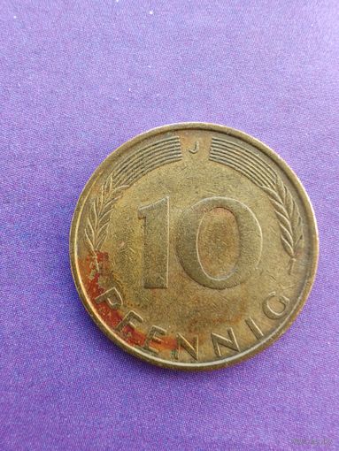 Германия ФРГ 10 пфеннигов 1971 J