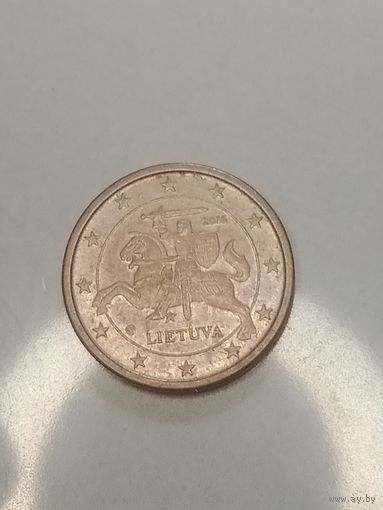 Литва 1 цент 2015 года .