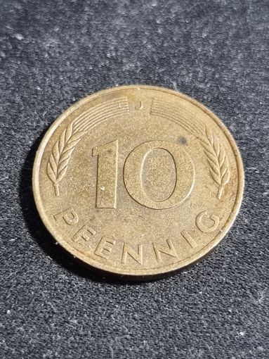 Германия 10 пфеннигов 1976 J
