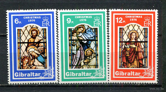 Гибралтар - 1976 - Рождество. Искусство - 3 марки. MNH.  (Лот 9Gy)-T4P28