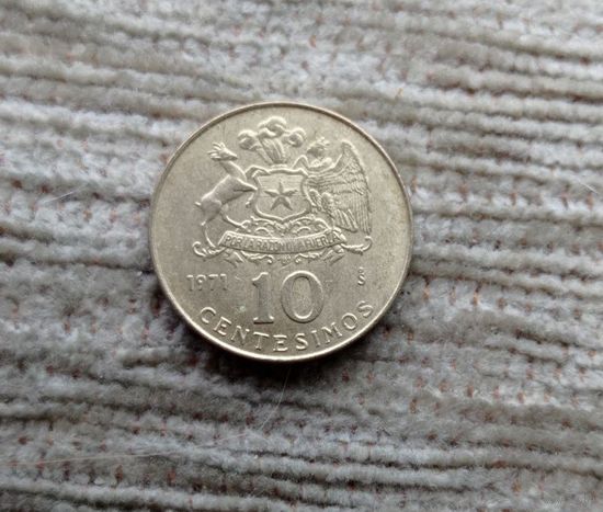 Werty71 Чили 10 сентесимо 1971