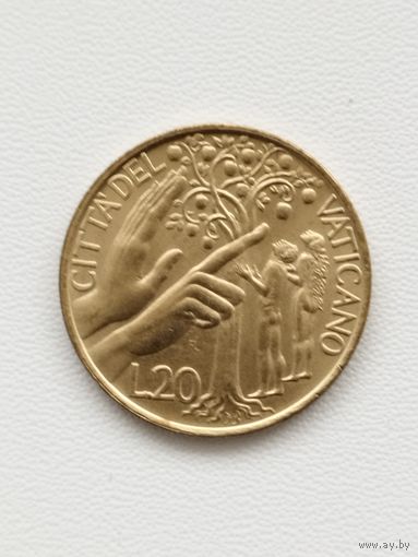 Ватикан 20 лир 1988 год