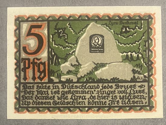 Нотгельд , 5 пфеннигов, Оснабрюк 1921год Веймарская республика