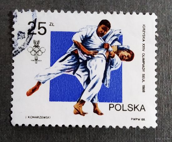 Марка Польша 1988 год Олимпийские игры