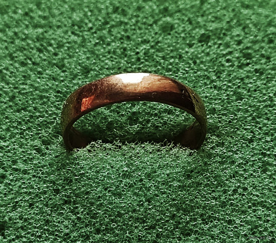 Медное обручальное кольцо XIXв.  Диаметр 14мм. лот ок-6,2