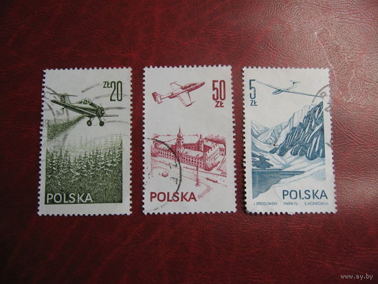 Марки Авиация 1976-1978 года Польша