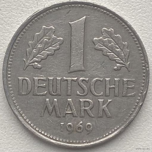 Германия 1 марка 1969 г. F