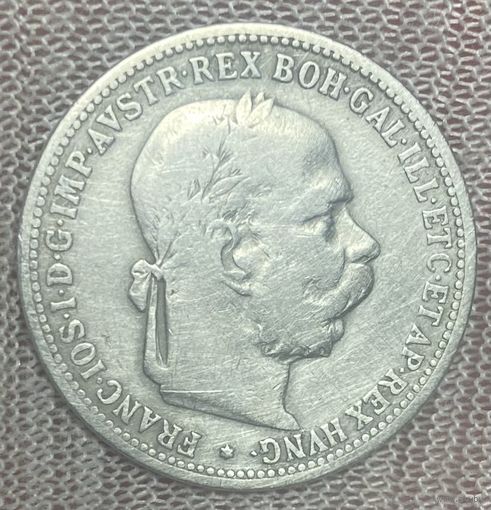 Монета Австро-Венгрия 1 крона 1893 год. Франц Иосиф I. Серебро
