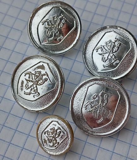 Пуговицы, всадник. Большие+малая. Сборный лот 1