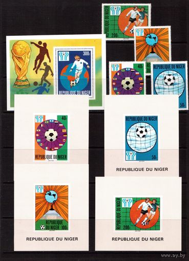 Нигер-1978,(Мих.619-622,Бл.20 +4 Люкс-бл.)  **  , Спорт,ЧМ по футболу