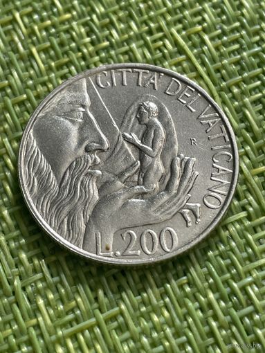 Ватикан 200 лир 1988 г