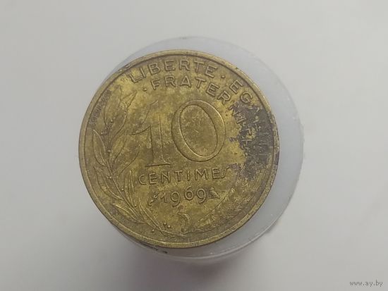 10 сантимов Франция 1969 год  лот 40
