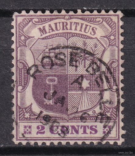 50.BrK. Великобритания. Колонии. Маврикий. Герб. Стандарт. 2C. 1905 г. Mi.#124.