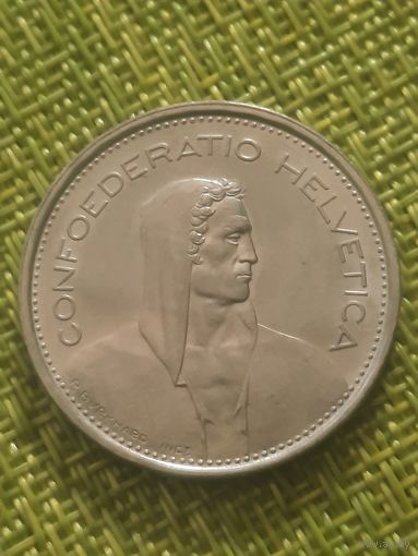 Швейцария 5 франков 1968 г