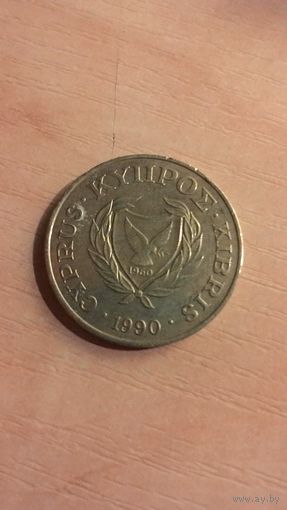Кипр, 20 центов 1990.
