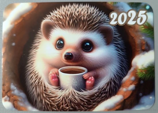 Ёжик. Календарик, глянец, 2025