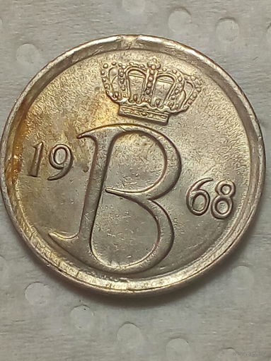 25 сантимов Бельгия 1968 год