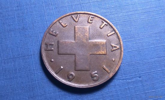 2 раппена 1951. Швейцария.