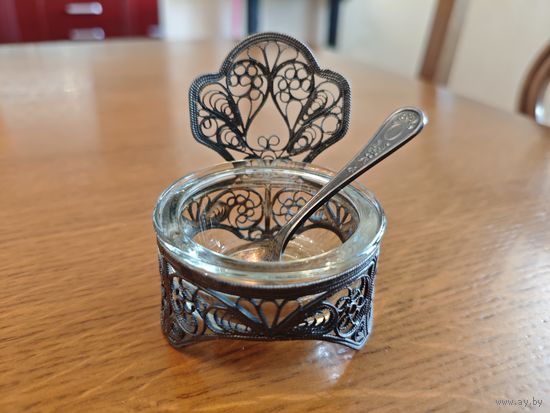 Красивая солонка,  скань СССР