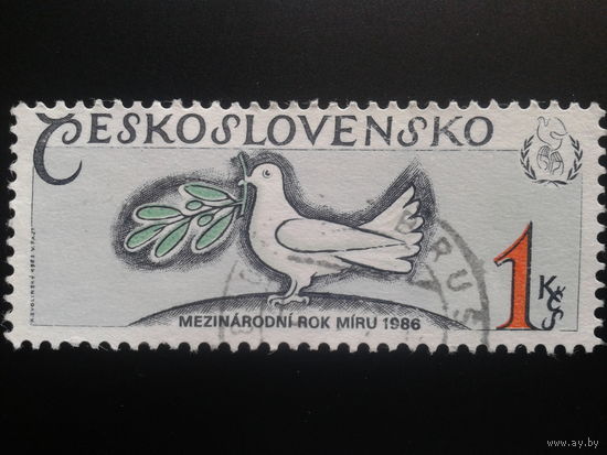 Чехословакия 1986 белый голубь