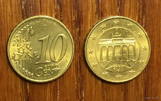 Германия, 10 евроцентов 2004 G