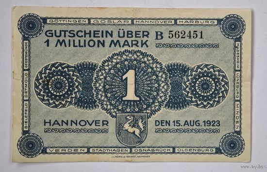1923 год 1 000 000 марок Германия
