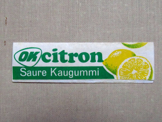 01-273 Обертка фантик от жевачки жевательной резинки OK Citron Германия 1970-е