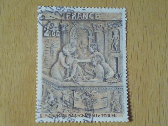 Франция 1979 Живопись. Диана купается. Замок Экуэн