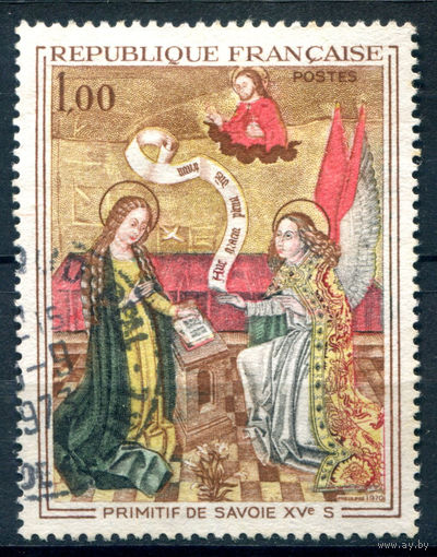Франция - 1970г. - искусство, картины, религия - 1 марка - полная серия, гашёная [Mi 1713]. #2-Fr-47-A-1