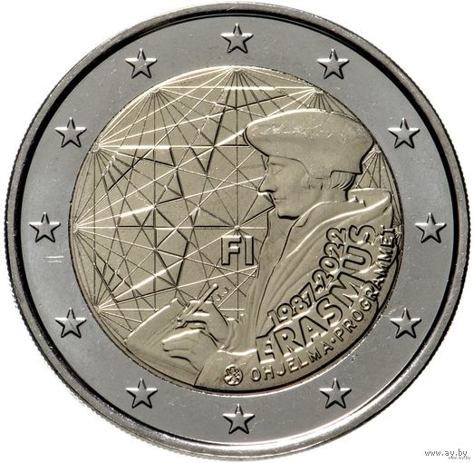 2 евро 2022 Финляндия 35 лет программы Эразмус UNC из ролла