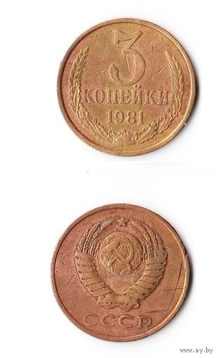 3 копейки СССР 1981 года
