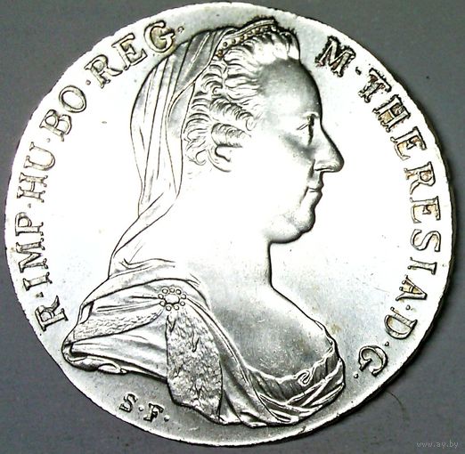 РАСПРОДАЖА!!! - АВСТРИЯ 1 талер 1780 год "МАРИЯ ТЕРЕЗИЯ" серебро - aUNC! - ШТЕМПЕЛЬНЫЙ БЛЕСК!