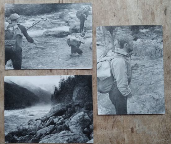 Лот фотографий горного похода. 1950-е. 9х12 см.10 шт. Цена за все.
