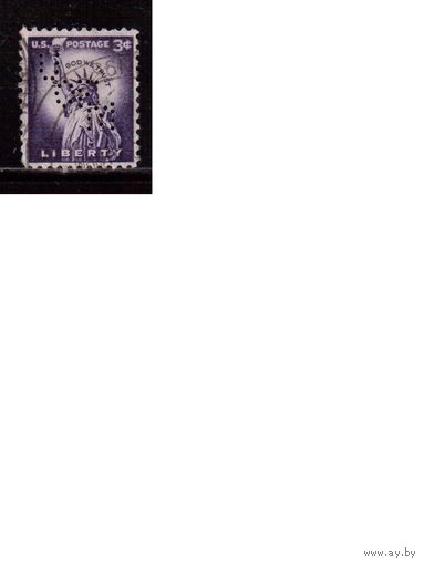 США-1954(Мих.656) , гаш., Стандарт, Перфин(1)