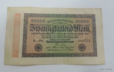 20000 марок 1923 г. Германия.