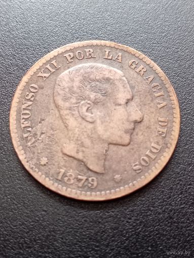 Испания 5 сентимо 1879 г.