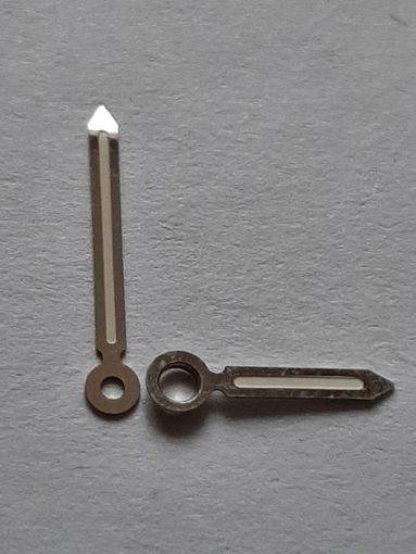 Комплект Новые Белые Хромированные Стрелки на Часы Восток Командирские СССР.