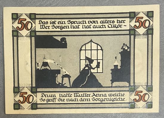 Нотгельд 50 пфеннигов 1921 год. Аннабург,. Веймарская республика