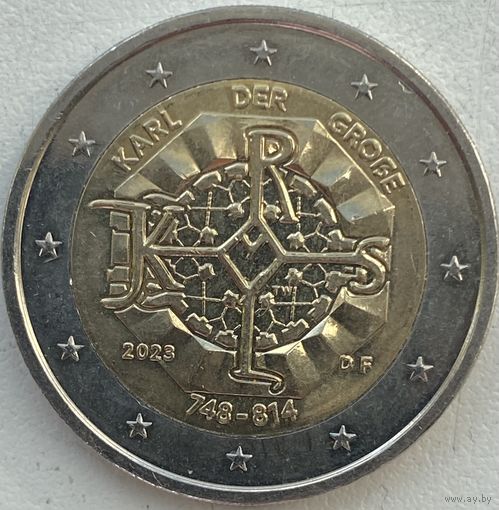 Германия 2 евро 2023 г. F. 1275 лет со дня рождения Карла Великого