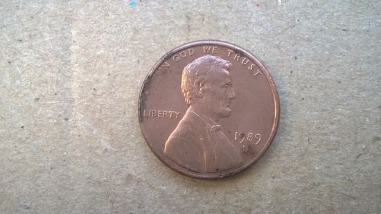 США 1 цент, 1989"D". (К-)