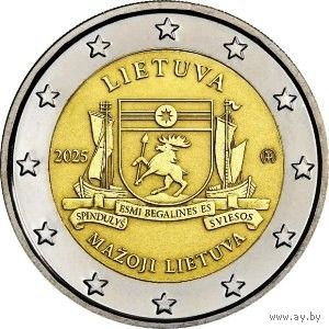 Литва 2 евро 2025 Литовские этнографические регионы - Малая Литва UNC из ролла