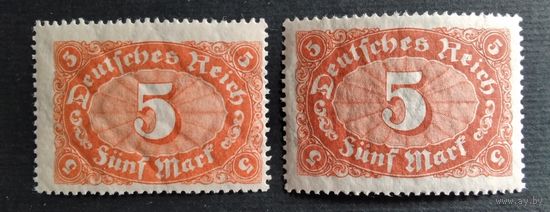 Германия, Веймарская республика.1921г. Mi174a. Mi174b.
