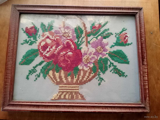 Вышивка ссср в рамке