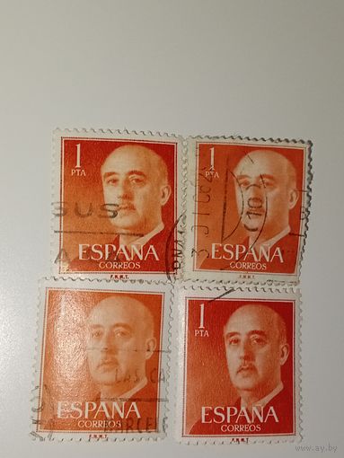 Испания  1955 Франсиско Франко, испанский генерал и диктатор.