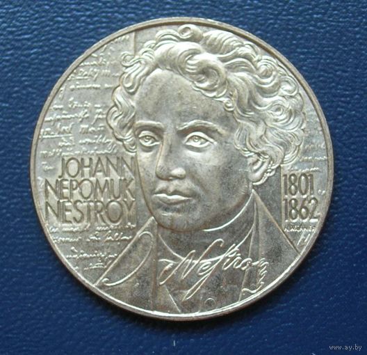 20 шилингов 2001 год. Австрия. Йохан Нестрой.